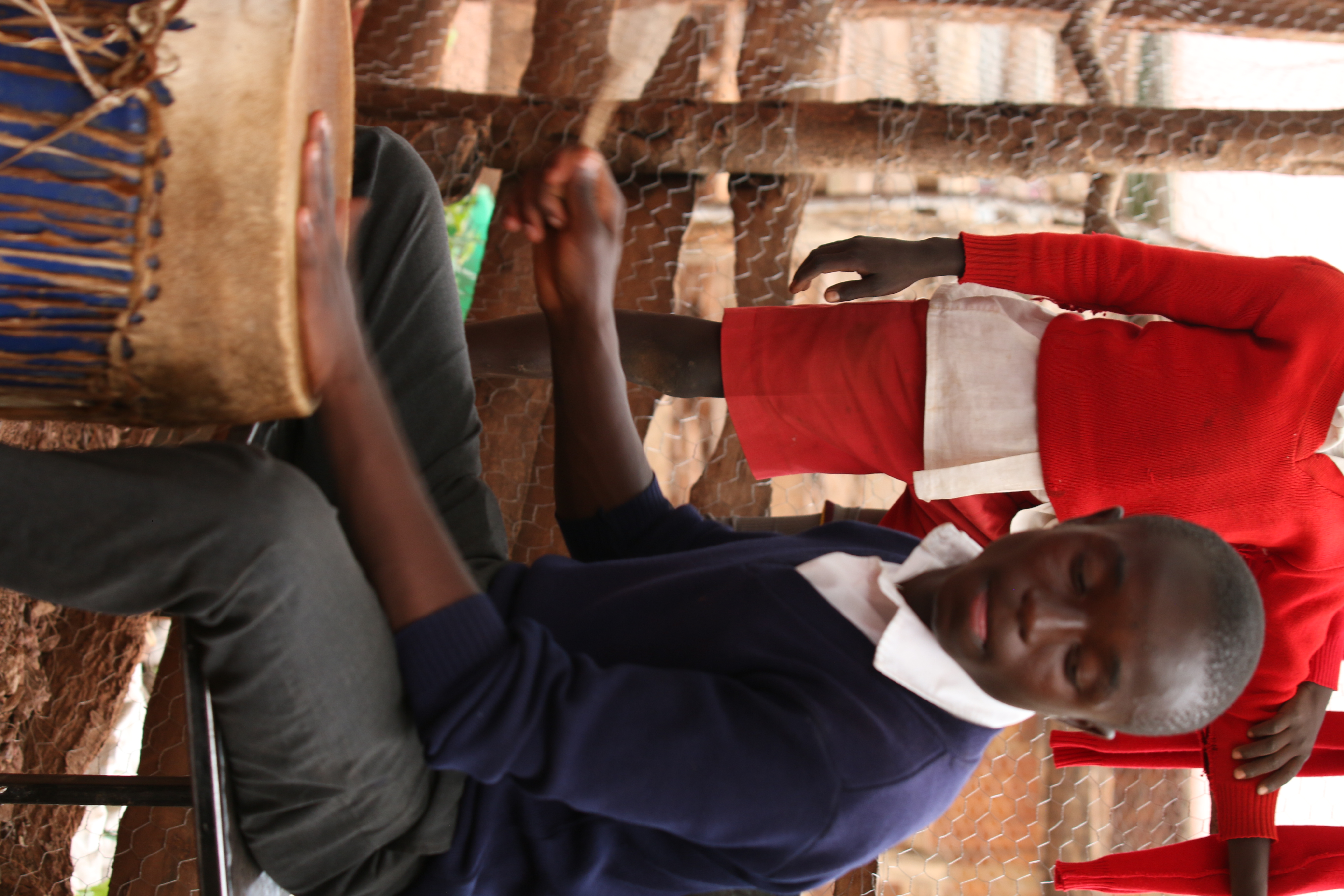 Music lesson at Sikri Junior Academy